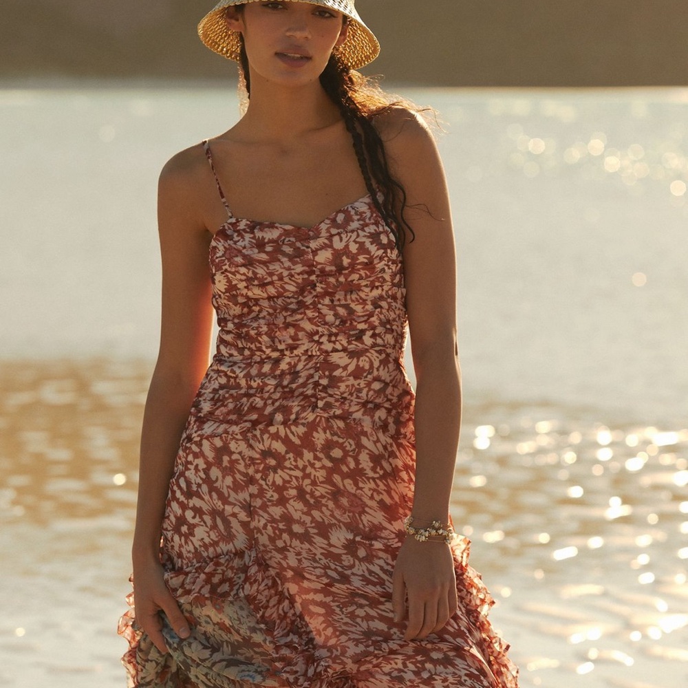 Let Me Be Ruffled Midi Dress